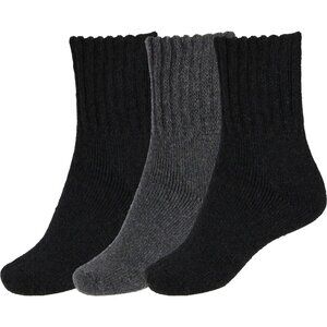 BenSorts Women 3 Packs Black Black Gray Winter Thick Warm Polyester Boots Socks